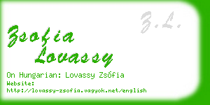 zsofia lovassy business card