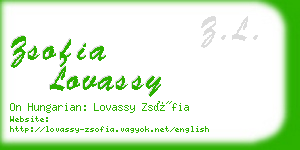 zsofia lovassy business card